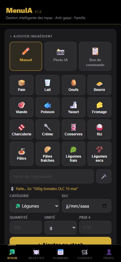 App MenuIA